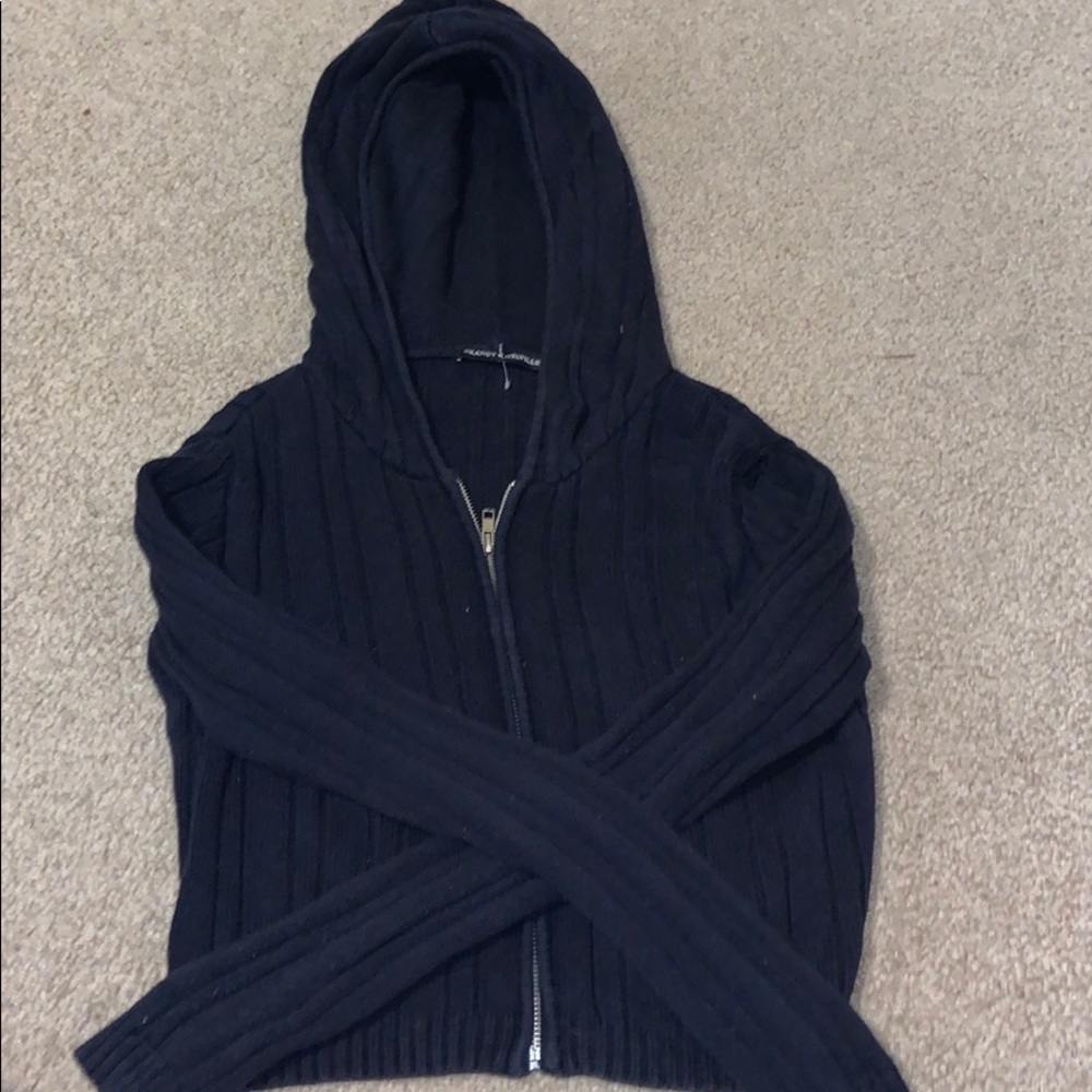Brandy Melville Navy Blue zip up